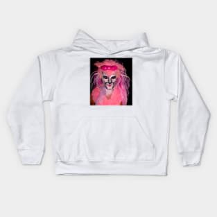 drag queen pink kitten Kids Hoodie